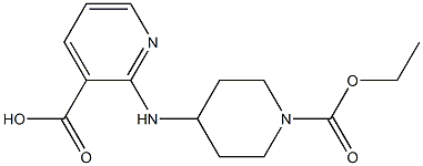 2-{[1-(ethoxycarbonyl)piperidin-4-yl]amino}pyridine-3-carboxylic acid 구조식 이미지