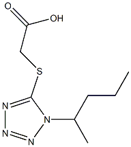 2-{[1-(pentan-2-yl)-1H-1,2,3,4-tetrazol-5-yl]sulfanyl}acetic acid 구조식 이미지