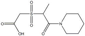 2-{[1-oxo-1-(piperidin-1-yl)propane-2-]sulfonyl}acetic acid 구조식 이미지