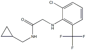 2-{[2-chloro-6-(trifluoromethyl)phenyl]amino}-N-(cyclopropylmethyl)acetamide 구조식 이미지