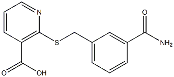 2-{[3-(aminocarbonyl)benzyl]thio}nicotinic acid 구조식 이미지
