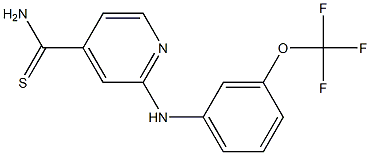 2-{[3-(trifluoromethoxy)phenyl]amino}pyridine-4-carbothioamide Structure