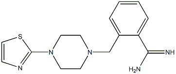 2-{[4-(1,3-thiazol-2-yl)piperazin-1-yl]methyl}benzene-1-carboximidamide 구조식 이미지