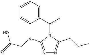 2-{[4-(1-phenylethyl)-5-propyl-4H-1,2,4-triazol-3-yl]sulfanyl}acetic acid Structure