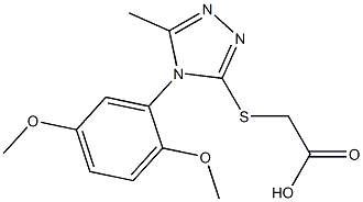 2-{[4-(2,5-dimethoxyphenyl)-5-methyl-4H-1,2,4-triazol-3-yl]sulfanyl}acetic acid Structure