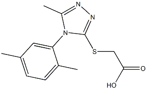 2-{[4-(2,5-dimethylphenyl)-5-methyl-4H-1,2,4-triazol-3-yl]sulfanyl}acetic acid Structure
