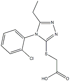 2-{[4-(2-chlorophenyl)-5-ethyl-4H-1,2,4-triazol-3-yl]sulfanyl}acetic acid Structure
