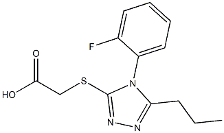 2-{[4-(2-fluorophenyl)-5-propyl-4H-1,2,4-triazol-3-yl]sulfanyl}acetic acid 구조식 이미지