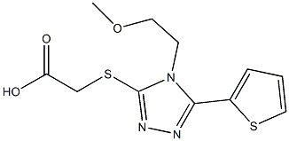 2-{[4-(2-methoxyethyl)-5-(thiophen-2-yl)-4H-1,2,4-triazol-3-yl]sulfanyl}acetic acid 구조식 이미지