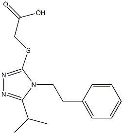 2-{[4-(2-phenylethyl)-5-(propan-2-yl)-4H-1,2,4-triazol-3-yl]sulfanyl}acetic acid Structure