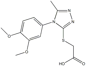 2-{[4-(3,4-dimethoxyphenyl)-5-methyl-4H-1,2,4-triazol-3-yl]sulfanyl}acetic acid Structure