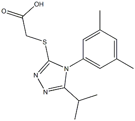 2-{[4-(3,5-dimethylphenyl)-5-(propan-2-yl)-4H-1,2,4-triazol-3-yl]sulfanyl}acetic acid Structure