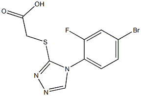 2-{[4-(4-bromo-2-fluorophenyl)-4H-1,2,4-triazol-3-yl]sulfanyl}acetic acid Structure