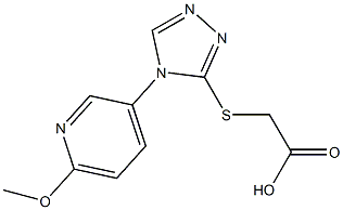 2-{[4-(6-methoxypyridin-3-yl)-4H-1,2,4-triazol-3-yl]sulfanyl}acetic acid 구조식 이미지