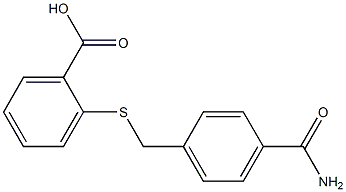 2-{[4-(aminocarbonyl)benzyl]thio}benzoic acid Structure