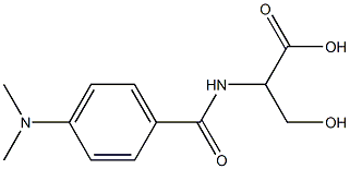 2-{[4-(dimethylamino)benzoyl]amino}-3-hydroxypropanoic acid 구조식 이미지