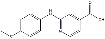 2-{[4-(methylsulfanyl)phenyl]amino}pyridine-4-carboxylic acid 구조식 이미지