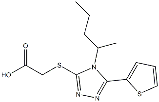 2-{[4-(pentan-2-yl)-5-(thiophen-2-yl)-4H-1,2,4-triazol-3-yl]sulfanyl}acetic acid Structure