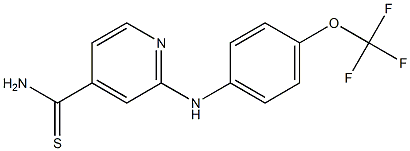 2-{[4-(trifluoromethoxy)phenyl]amino}pyridine-4-carbothioamide Structure