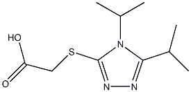 2-{[4,5-bis(propan-2-yl)-4H-1,2,4-triazol-3-yl]sulfanyl}acetic acid 구조식 이미지