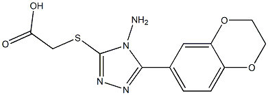 2-{[4-amino-5-(2,3-dihydro-1,4-benzodioxin-6-yl)-4H-1,2,4-triazol-3-yl]sulfanyl}acetic acid Structure