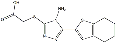 2-{[4-amino-5-(4,5,6,7-tetrahydro-1-benzothiophen-2-yl)-4H-1,2,4-triazol-3-yl]sulfanyl}acetic acid 구조식 이미지