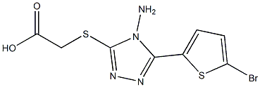 2-{[4-amino-5-(5-bromothiophen-2-yl)-4H-1,2,4-triazol-3-yl]sulfanyl}acetic acid 구조식 이미지