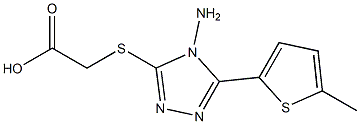 2-{[4-amino-5-(5-methylthiophen-2-yl)-4H-1,2,4-triazol-3-yl]sulfanyl}acetic acid 구조식 이미지