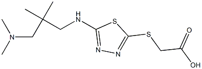 2-{[5-({2-[(dimethylamino)methyl]-2-methylpropyl}amino)-1,3,4-thiadiazol-2-yl]sulfanyl}acetic acid Structure