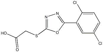 2-{[5-(2,5-dichlorophenyl)-1,3,4-oxadiazol-2-yl]sulfanyl}acetic acid 구조식 이미지