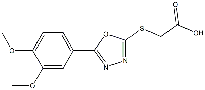 2-{[5-(3,4-dimethoxyphenyl)-1,3,4-oxadiazol-2-yl]sulfanyl}acetic acid Structure
