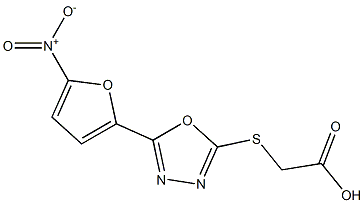 2-{[5-(5-nitrofuran-2-yl)-1,3,4-oxadiazol-2-yl]sulfanyl}acetic acid Structure