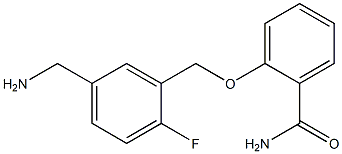 2-{[5-(aminomethyl)-2-fluorophenyl]methoxy}benzamide Structure