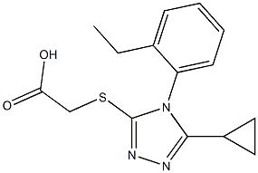 2-{[5-cyclopropyl-4-(2-ethylphenyl)-4H-1,2,4-triazol-3-yl]sulfanyl}acetic acid 구조식 이미지