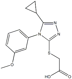 2-{[5-cyclopropyl-4-(3-methoxyphenyl)-4H-1,2,4-triazol-3-yl]sulfanyl}acetic acid Structure