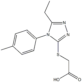 2-{[5-ethyl-4-(4-methylphenyl)-4H-1,2,4-triazol-3-yl]sulfanyl}acetic acid Structure