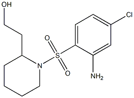 2-{1-[(2-amino-4-chlorobenzene)sulfonyl]piperidin-2-yl}ethan-1-ol 구조식 이미지