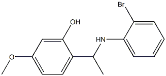 2-{1-[(2-bromophenyl)amino]ethyl}-5-methoxyphenol 구조식 이미지