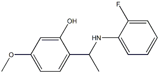 2-{1-[(2-fluorophenyl)amino]ethyl}-5-methoxyphenol 구조식 이미지