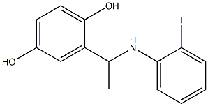 2-{1-[(2-iodophenyl)amino]ethyl}benzene-1,4-diol 구조식 이미지