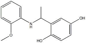 2-{1-[(2-methoxyphenyl)amino]ethyl}benzene-1,4-diol 구조식 이미지