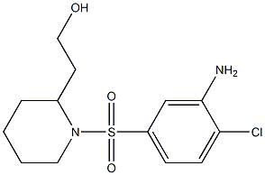 2-{1-[(3-amino-4-chlorobenzene)sulfonyl]piperidin-2-yl}ethan-1-ol 구조식 이미지