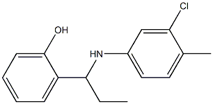 2-{1-[(3-chloro-4-methylphenyl)amino]propyl}phenol Structure