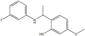 2-{1-[(3-fluorophenyl)amino]ethyl}-5-methoxyphenol 구조식 이미지