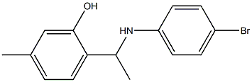 2-{1-[(4-bromophenyl)amino]ethyl}-5-methylphenol 구조식 이미지