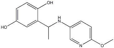 2-{1-[(6-methoxypyridin-3-yl)amino]ethyl}benzene-1,4-diol Structure