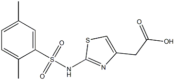 2-{2-[(2,5-dimethylbenzene)sulfonamido]-1,3-thiazol-4-yl}acetic acid Structure