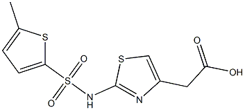 2-{2-[(5-methylthiophene-2-)sulfonamido]-1,3-thiazol-4-yl}acetic acid Structure