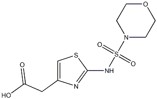 2-{2-[(morpholine-4-sulfonyl)amino]-1,3-thiazol-4-yl}acetic acid 구조식 이미지