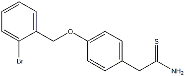 2-{4-[(2-bromobenzyl)oxy]phenyl}ethanethioamide Structure